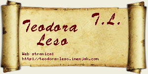 Teodora Lešo vizit kartica